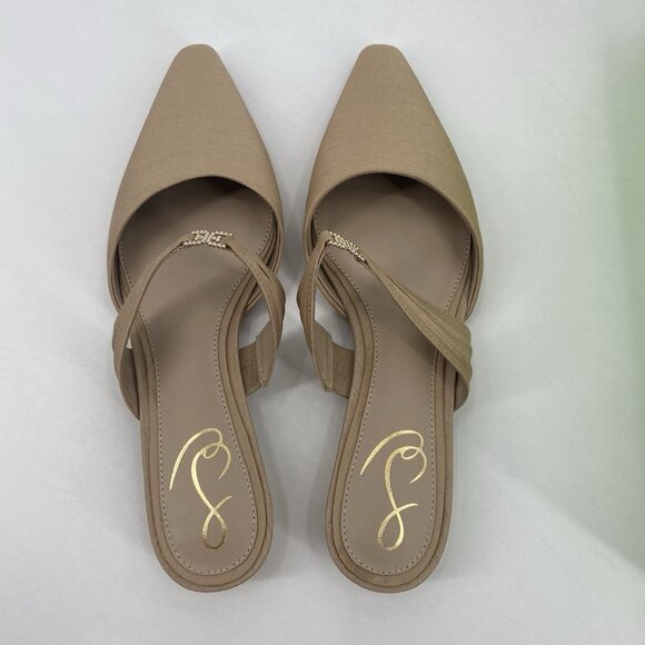 Sam Edelman Women's Size 6.5 Judie Ecru Silk Mules NIB - Picture 9 of 12